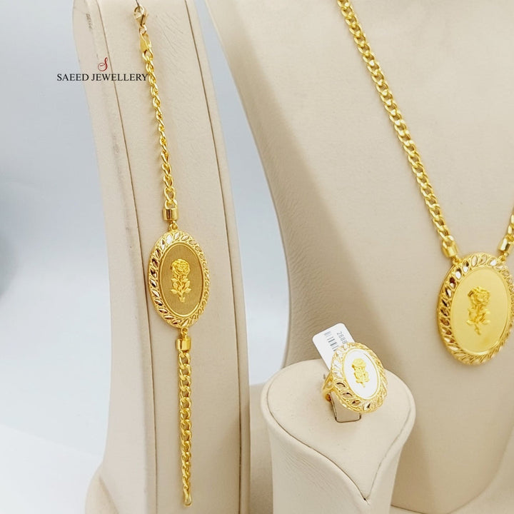 Ounce Set  Made Of 21K Yellow Gold by Saeed Jewelry-29117