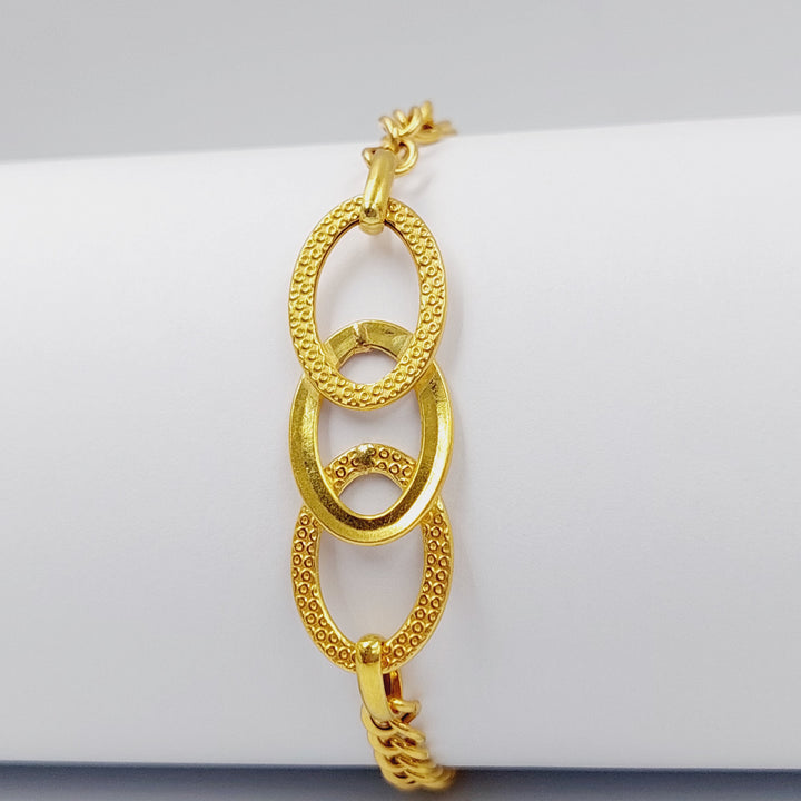 Oval Cuban Links Bracelet  Made Of 21K Yellow Gold by Saeed Jewelry-28923