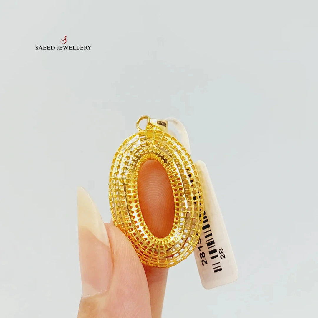 Oval Pendant  Made Of 21K Yellow Gold by Saeed Jewelry-29098