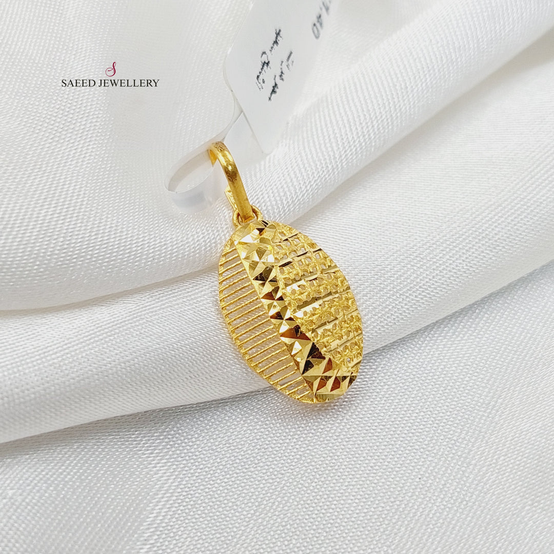 Oval Pendant  Made Of 21K Yellow Gold by Saeed Jewelry-30367