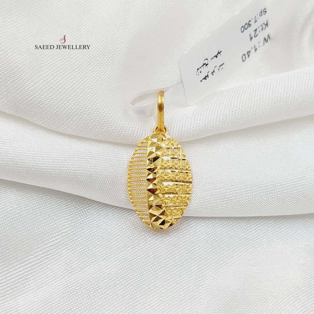 Oval Pendant  Made Of 21K Yellow Gold by Saeed Jewelry-30367
