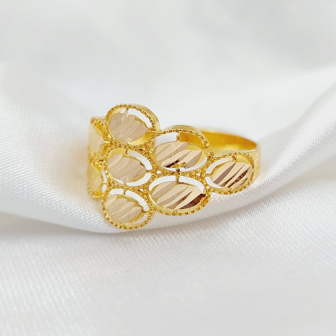 Oval Ring  Made Of 21K Yellow Gold by Saeed Jewelry-28938