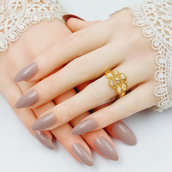 Oval Ring  Made Of 21K Yellow Gold by Saeed Jewelry-28938