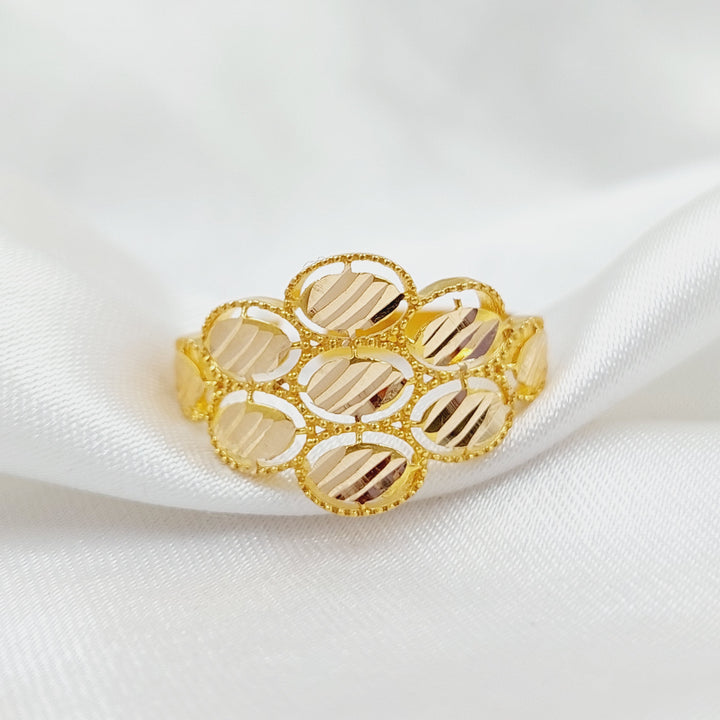 Oval Ring  Made Of 21K Yellow Gold by Saeed Jewelry-28938