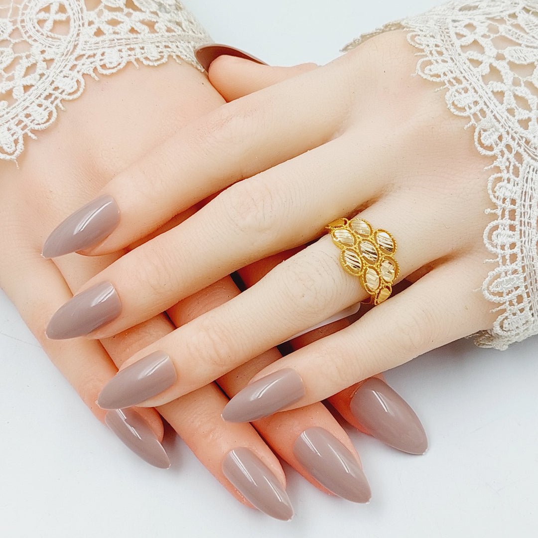 Oval Ring  Made Of 21K Yellow Gold by Saeed Jewelry-28939