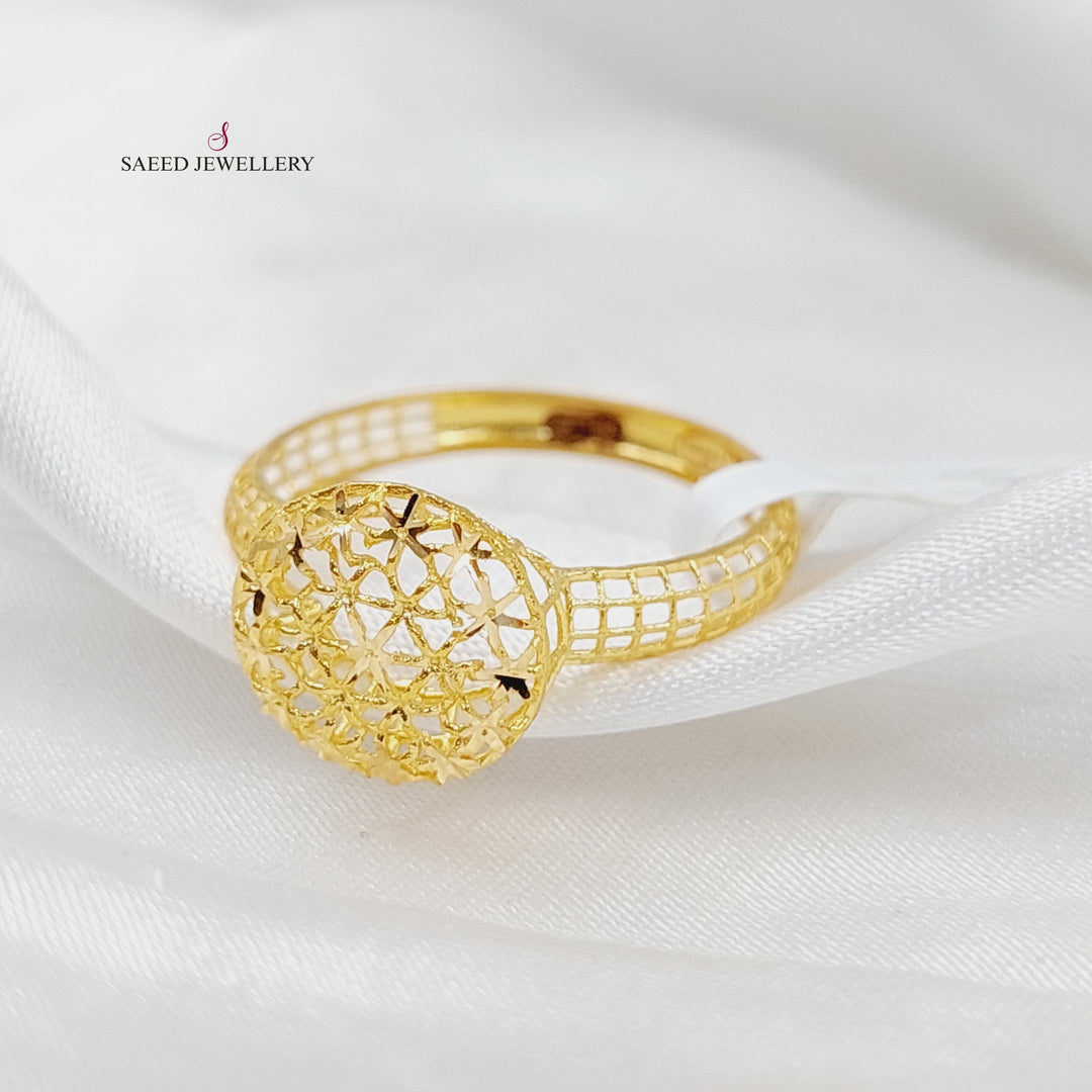Oval Ring  Made Of 21K Yellow Gold by Saeed Jewelry-29733
