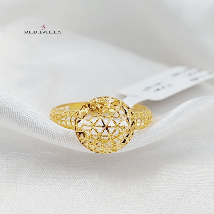 Oval Ring  Made Of 21K Yellow Gold by Saeed Jewelry-29733