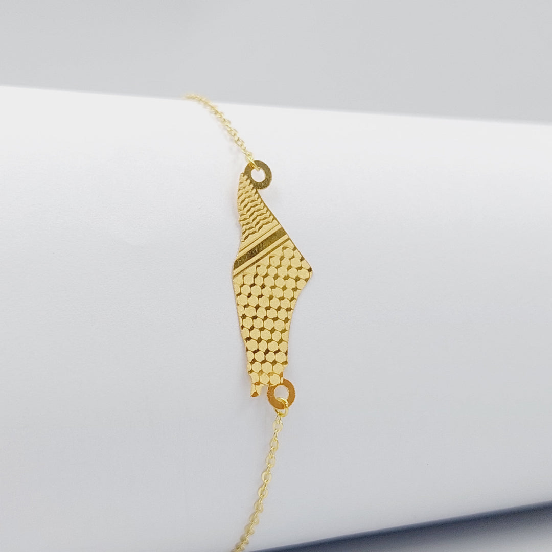 Palestine Bracelet Made Of 18K Yellow Gold by Saeed Jewelry-28443