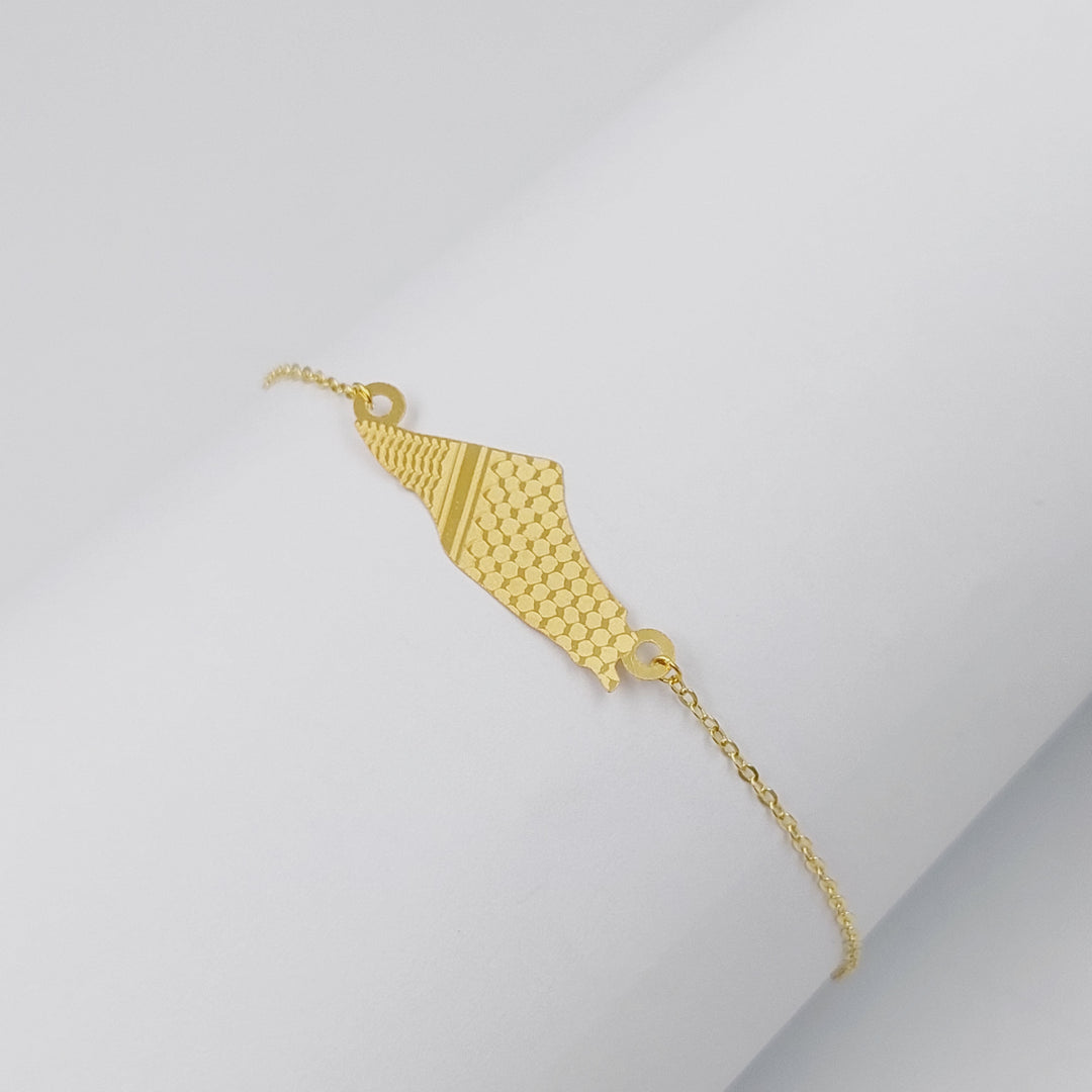 Palestine Bracelet Made Of 18K Yellow Gold by Saeed Jewelry-28443