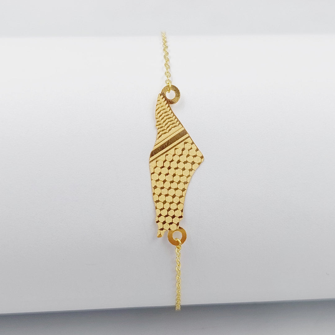 Palestine Bracelet Made Of 18K Yellow Gold by Saeed Jewelry-28443