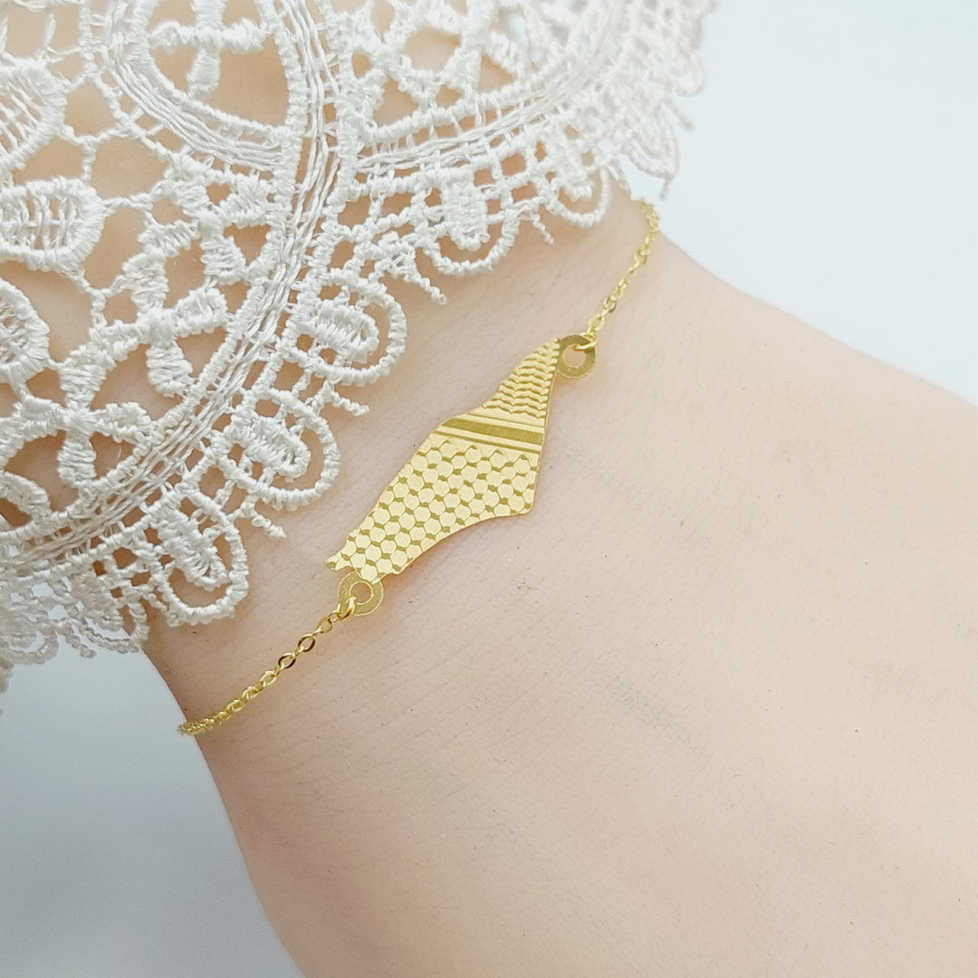 Palestine Bracelet Made Of 18K Yellow Gold by Saeed Jewelry-28444