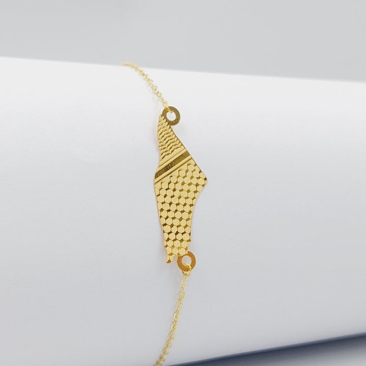 Palestine Bracelet Made Of 18K Yellow Gold by Saeed Jewelry-28444