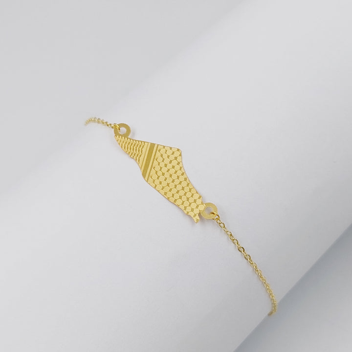 Palestine Bracelet Made Of 18K Yellow Gold by Saeed Jewelry-28444