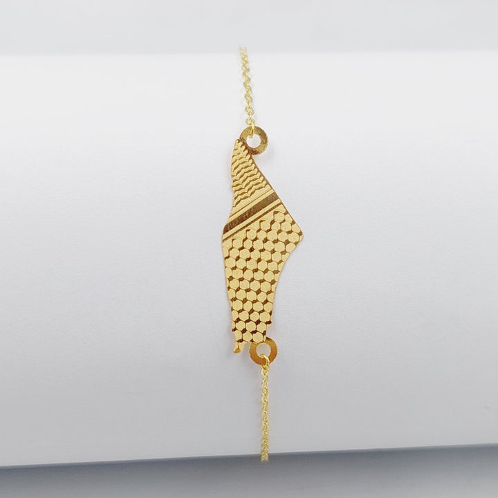 Palestine Bracelet Made Of 18K Yellow Gold by Saeed Jewelry-28444