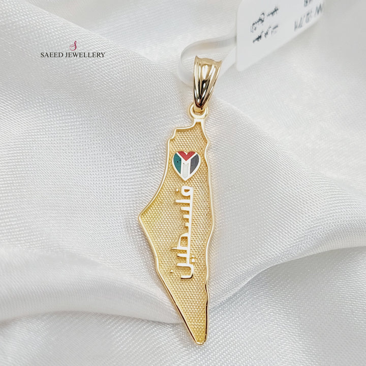 Palestine Pendant  Made Of 18K Yellow Gold by Saeed Jewelry-29793
