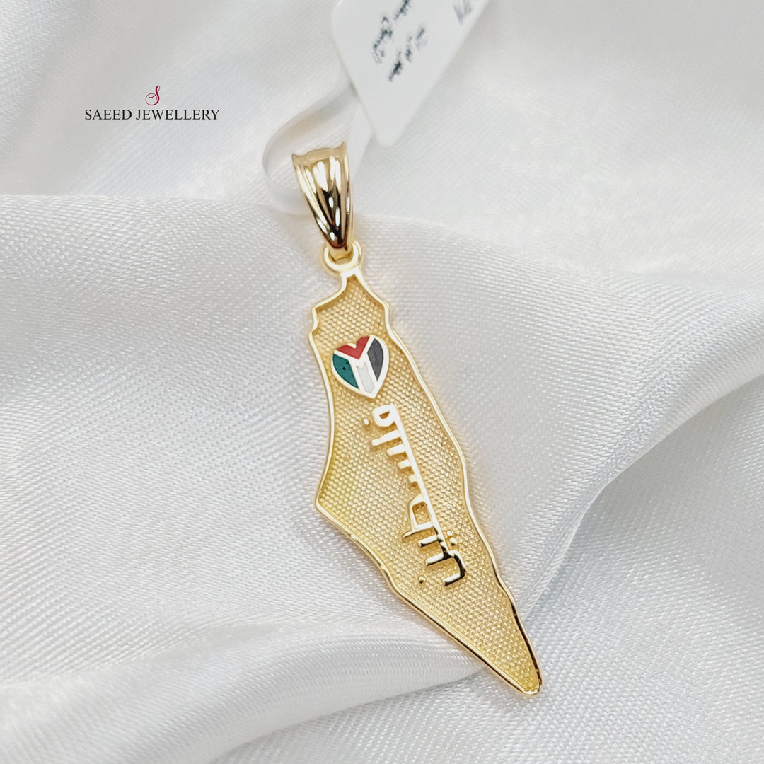 Palestine Pendant  Made Of 18K Yellow Gold by Saeed Jewelry-29794