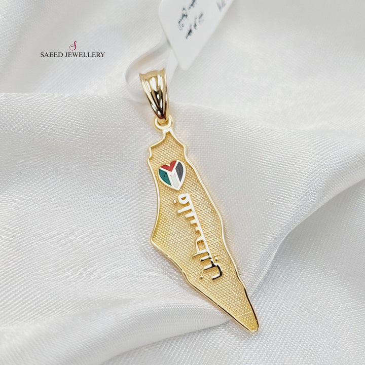 Palestine Pendant  Made Of 18K Yellow Gold by Saeed Jewelry-29794