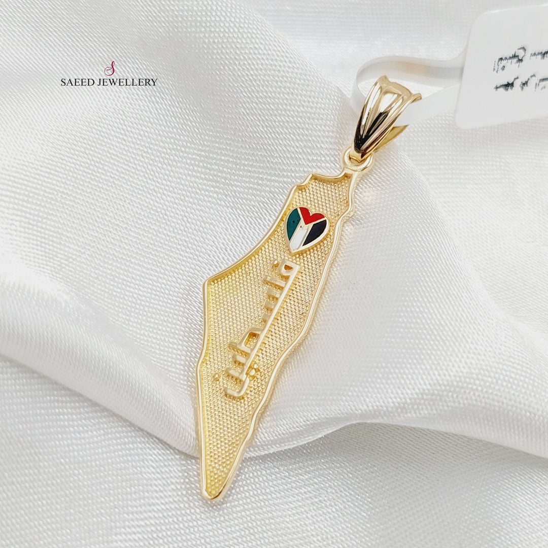 Palestine Pendant  Made Of 18K Yellow Gold by Saeed Jewelry-29794