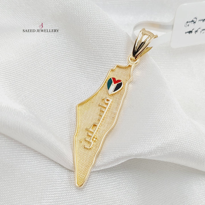 Palestine Pendant  Made Of 18K Yellow Gold by Saeed Jewelry-29794