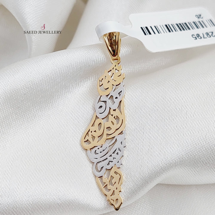 Palestine Pendant  Made Of 18K Yellow Gold by Saeed Jewelry-29795