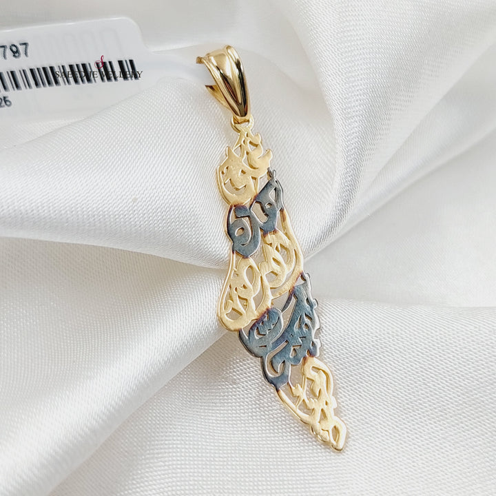 Palestine Pendant  Made Of 18K Yellow Gold by Saeed Jewelry-29796