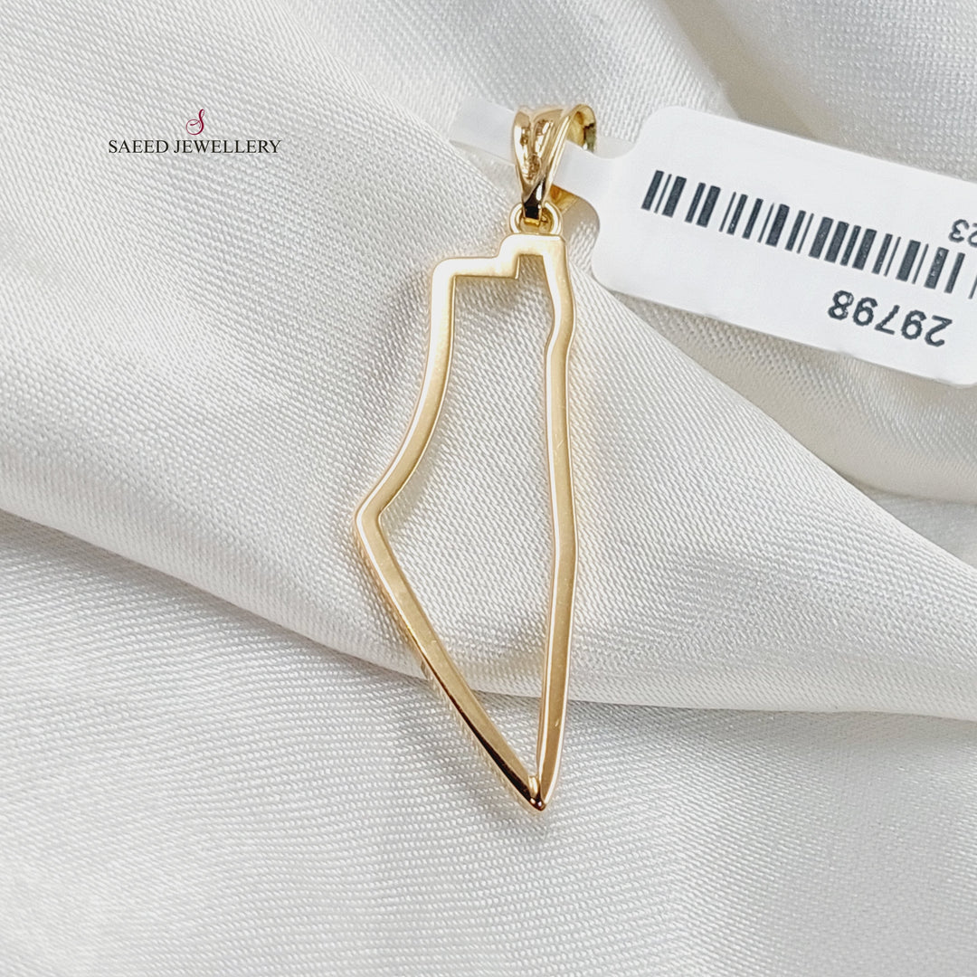 Palestine Pendant  Made Of 18K Yellow Gold by Saeed Jewelry-29798