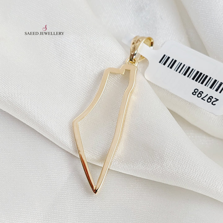 Palestine Pendant  Made Of 18K Yellow Gold by Saeed Jewelry-29798