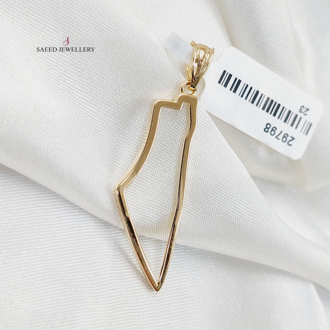 Palestine Pendant  Made Of 18K Yellow Gold by Saeed Jewelry-29798