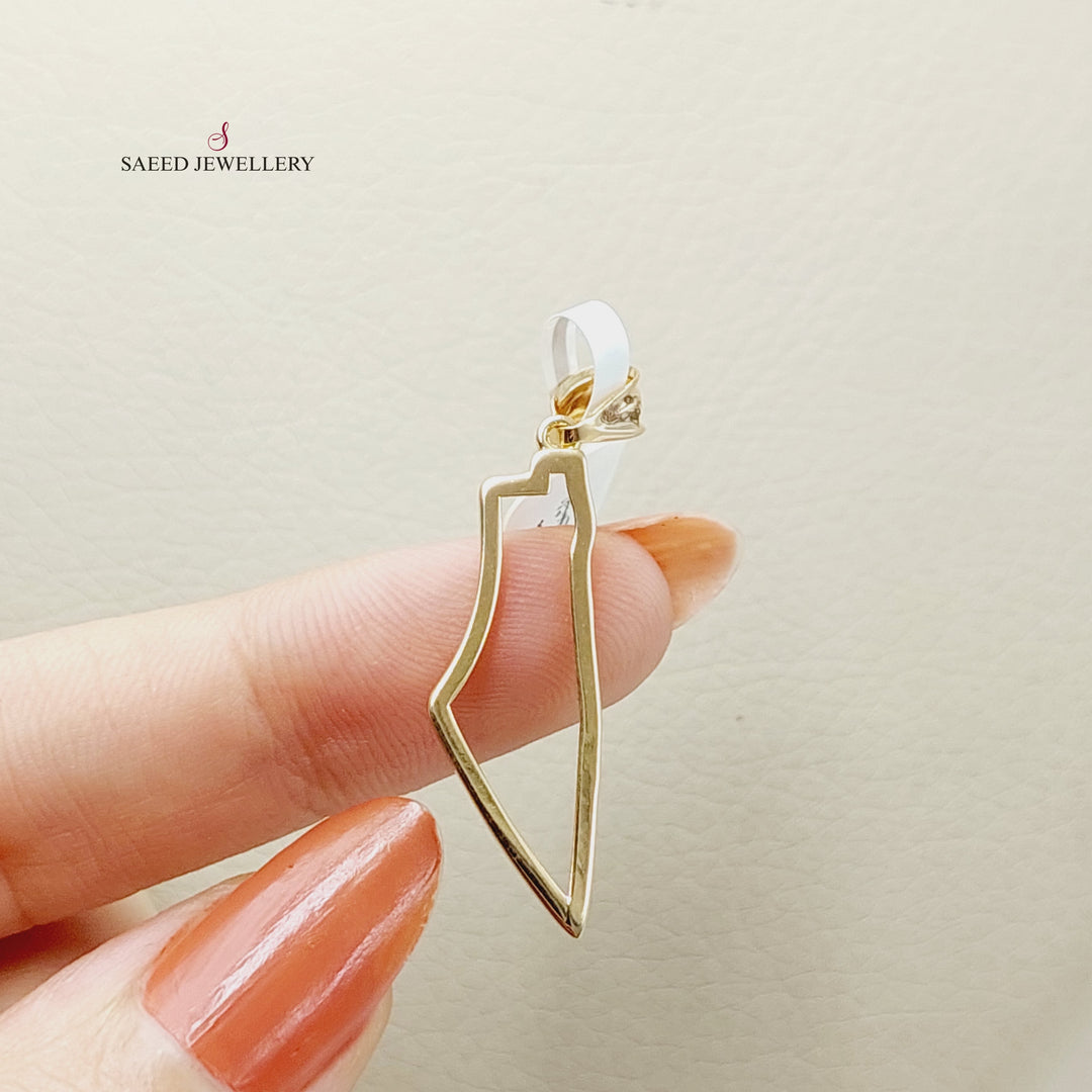 Palestine Pendant  Made Of 18K Yellow Gold by Saeed Jewelry-29799
