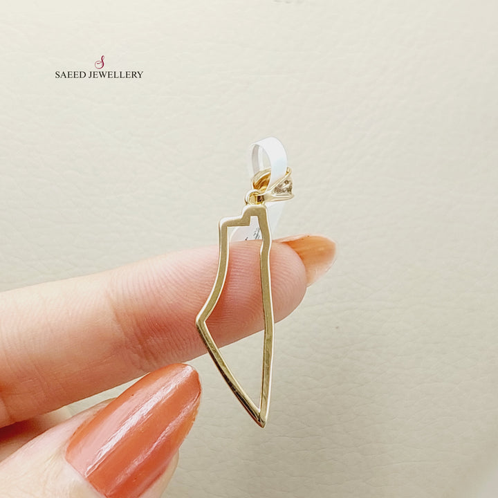 Palestine Pendant  Made Of 18K Yellow Gold by Saeed Jewelry-29799