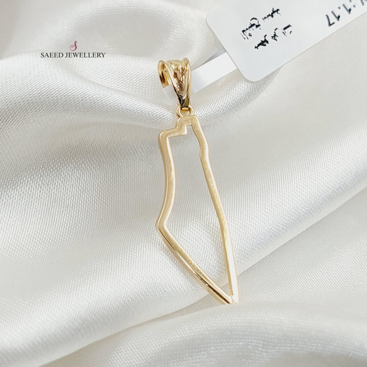 Palestine Pendant  Made Of 18K Yellow Gold by Saeed Jewelry-29799