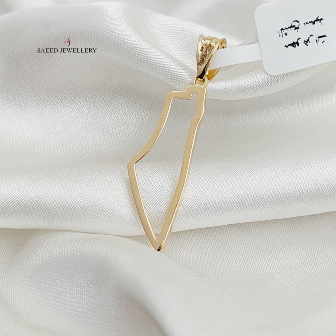 Palestine Pendant  Made Of 18K Yellow Gold by Saeed Jewelry-29799