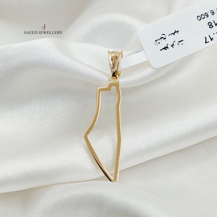 Palestine Pendant  Made Of 18K Yellow Gold by Saeed Jewelry-29800