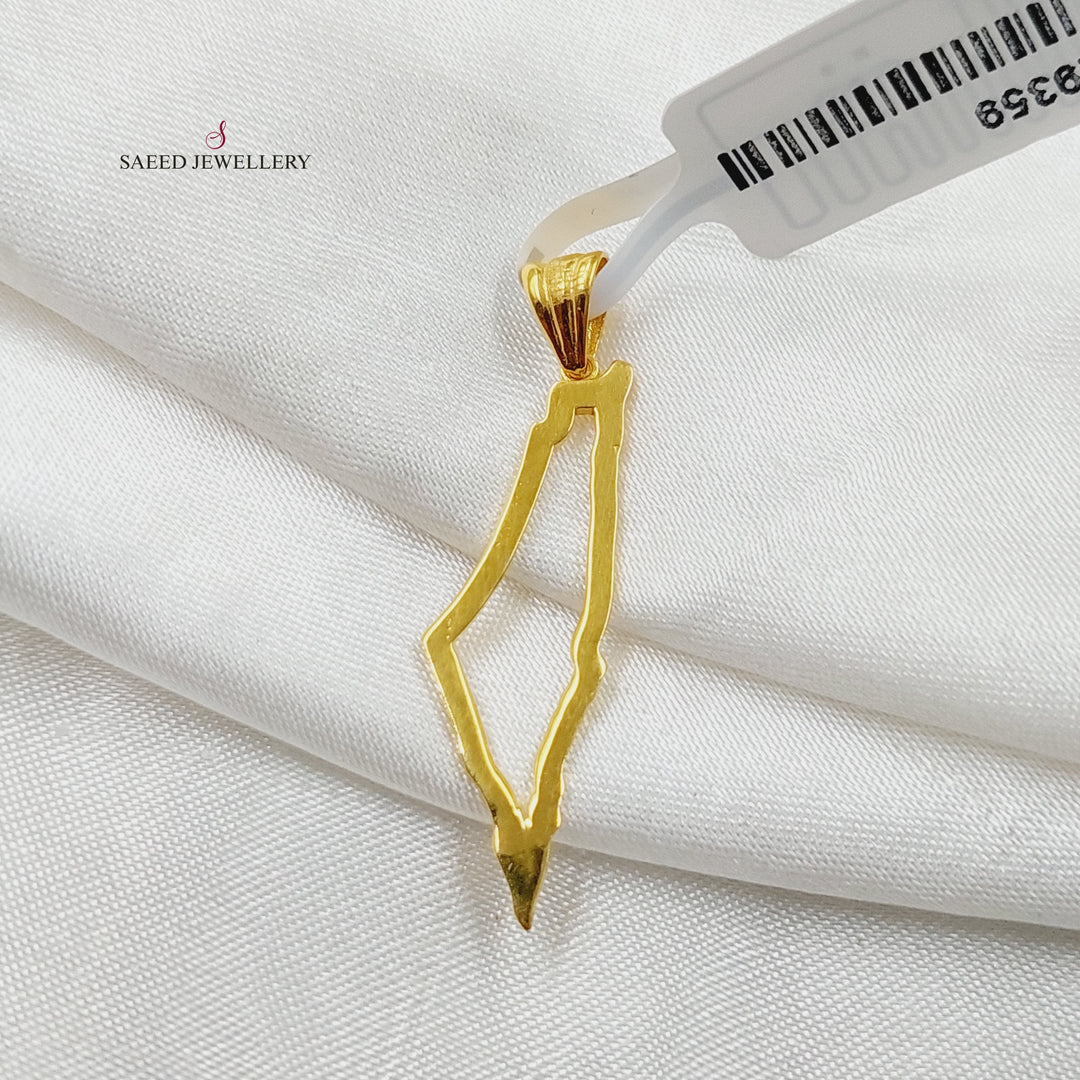 Palestine Pendant  Made Of 21K Yellow Gold by Saeed Jewelry-29359