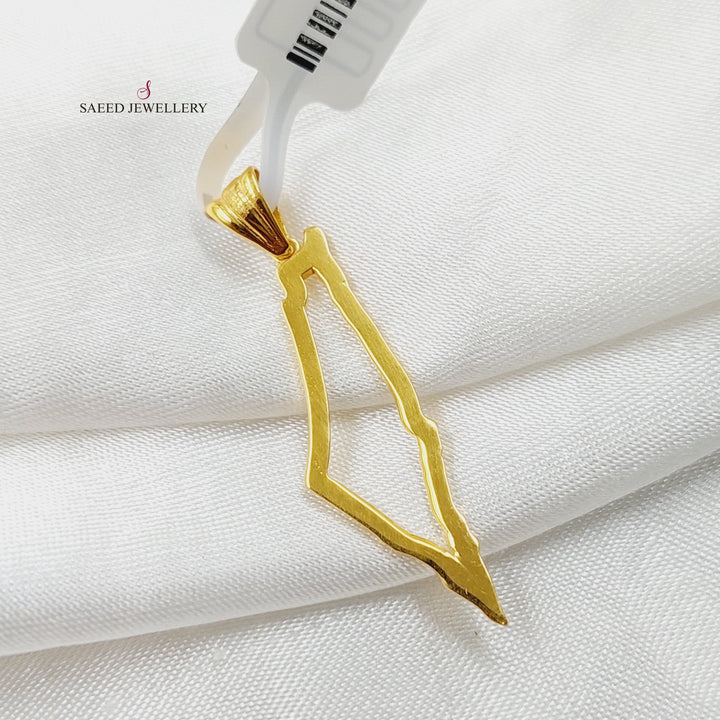 Palestine Pendant  Made Of 21K Yellow Gold by Saeed Jewelry-29360