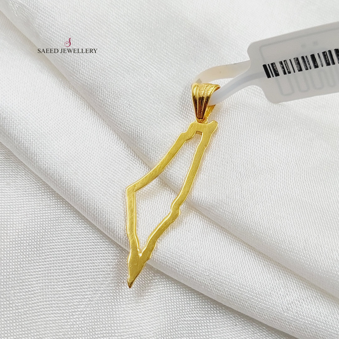 Palestine Pendant  Made Of 21K Yellow Gold by Saeed Jewelry-29360