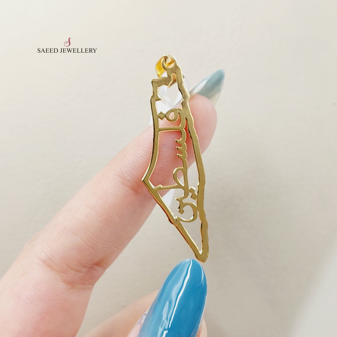 Palestine Pendant  Made Of 21K Yellow Gold by Saeed Jewelry-29486