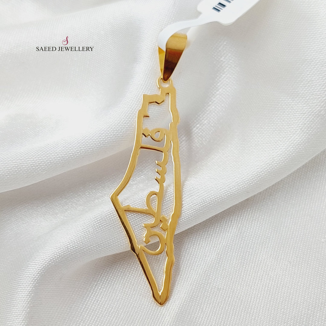 Palestine Pendant  Made Of 21K Yellow Gold by Saeed Jewelry-29486