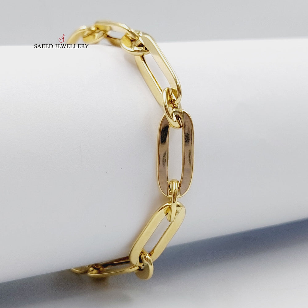 Paperclip Bracelet Made Of 18K Yellow Gold by Saeed Jewelry-27752