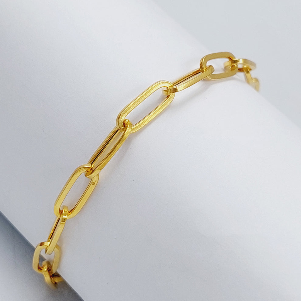 Paperclip Bracelet Made Of 21K Yellow Gold by Saeed Jewelry-28411
