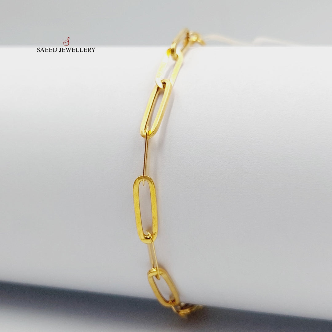 Paperclip Bracelet  Made Of 21K Yellow Gold by Saeed Jewelry-28968