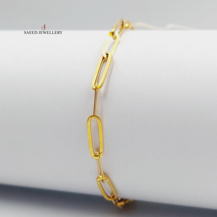 Paperclip Bracelet  Made Of 21K Yellow Gold by Saeed Jewelry-28968