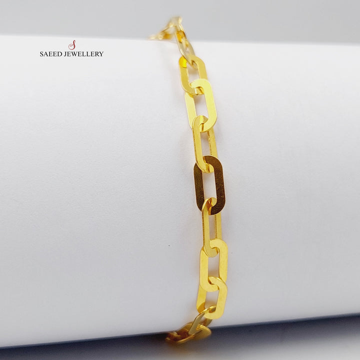 Paperclip Bracelet  Made Of 21K Yellow Gold by Saeed Jewelry-28980