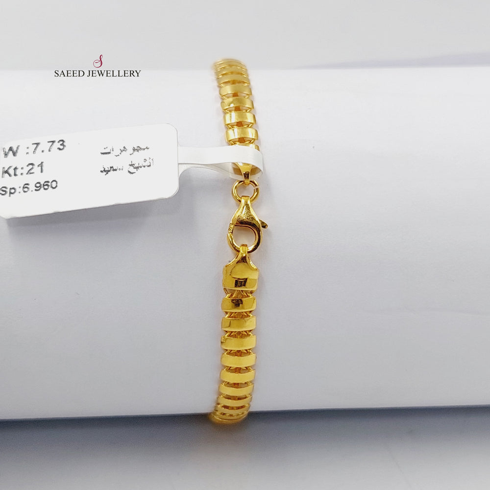 Paperclip Bracelet  Made Of 21K Yellow Gold by Saeed Jewelry-29367