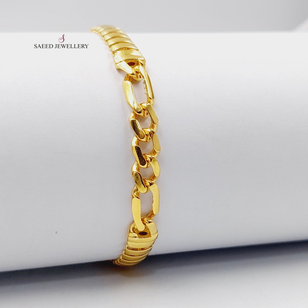 Paperclip Bracelet  Made Of 21K Yellow Gold by Saeed Jewelry-29367