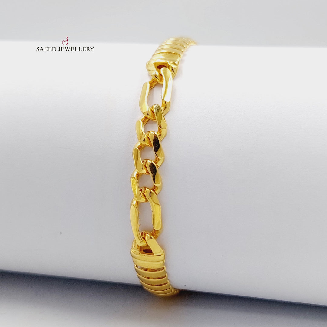 Paperclip Bracelet  Made Of 21K Yellow Gold by Saeed Jewelry-29367