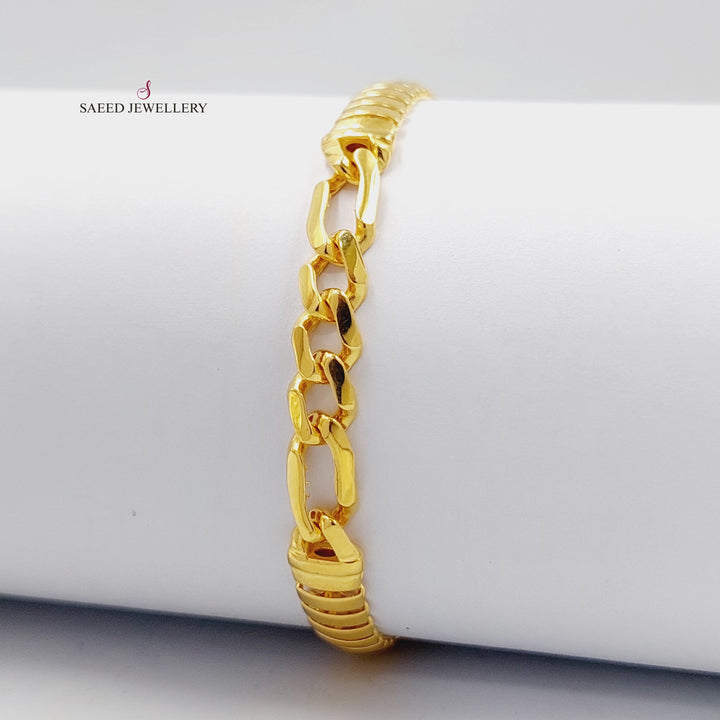 Paperclip Bracelet  Made Of 21K Yellow Gold by Saeed Jewelry-29367