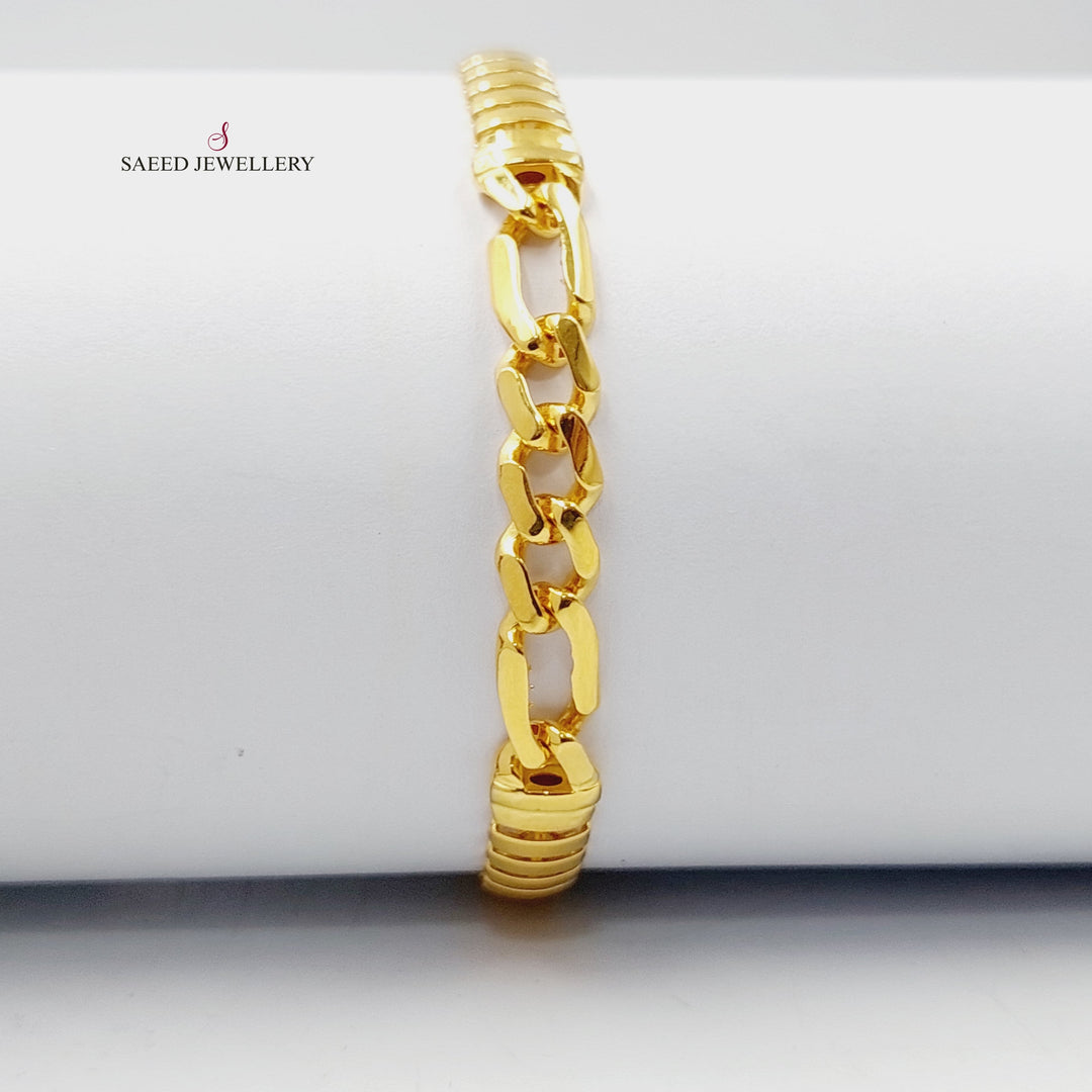 Paperclip Bracelet  Made Of 21K Yellow Gold by Saeed Jewelry-29367