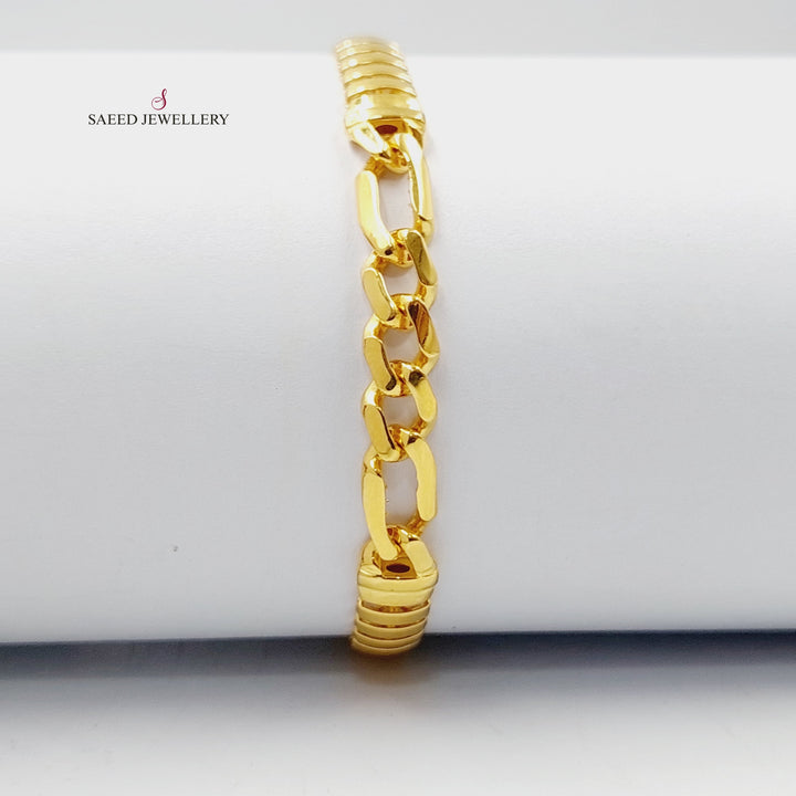 Paperclip Bracelet  Made Of 21K Yellow Gold by Saeed Jewelry-29367