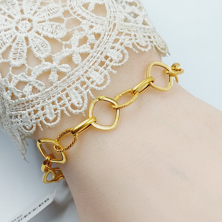 Paperclip Bracelet  Made Of 21K Yellow Gold by Saeed Jewelry-29430